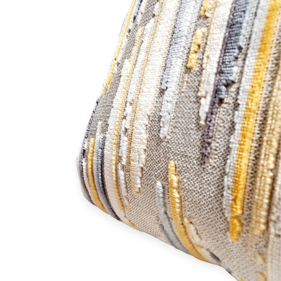 Caldeira Modern Design Velvet Rectangle Patchwork Throw Pillow Lumbar & Insert - Picture 5 of 14